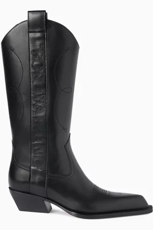 OFF-WHITE "FOR WALKING" Texan Boots in Leather