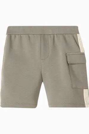 Emporio Armani Logo Tape Text Shorts in Jersey