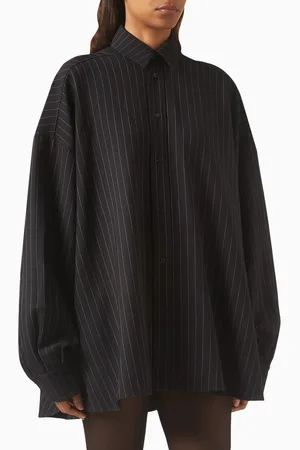 WARDROBE.NYC Oversize Mini Shirt Dress in Italian Cotton