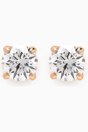 Fergus James Round-cut Diamond Stud Earrings in 18kt Gold