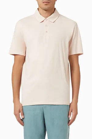 Vince Garment Dye Polo T-shirt in Cotton