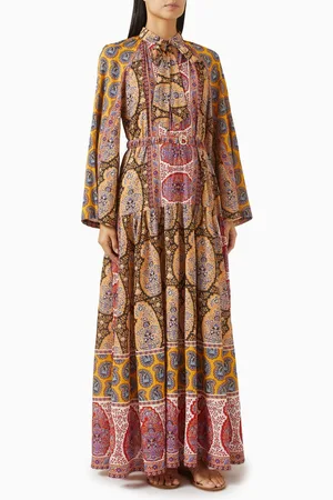 BOTEH Pietro Wide-sleeve Maxi Dress in Cotton Blend