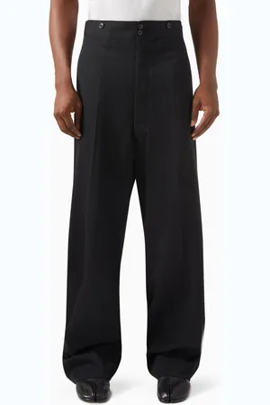 Maison Margiela Wiide-leg Pants in Barathea Wool