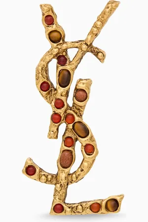 Saint Laurent Cassandre Brooch in Brass