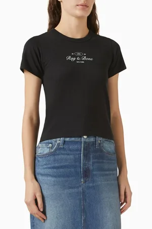 RAG&BONE Script Baby T-shirt in Cotton