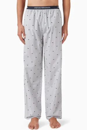Emporio Armani All-over Patterned Pyjama Pants in Cotton