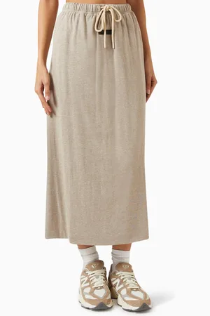 FEAR OF GOD Drawstring Midi Skirt in Jersey