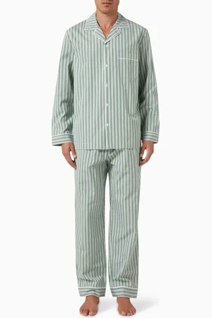 12 STOREEZ Striped Pyjama Set in Cotton