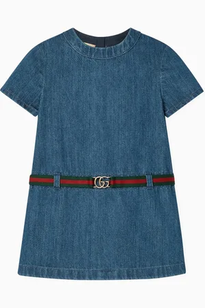 Gucci Web Dress in Denim