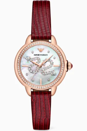 Emporio Armani Mia Quartz Stainless Steel & Leather Watch, 32mm