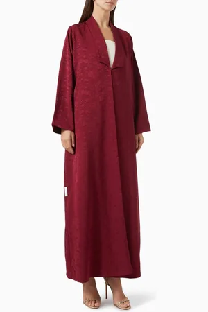 Hessa Falasi Floral Embossed Zainah Cut Abaya