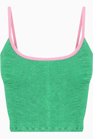 Cleonie Swim Shore Crop Top in Stretch Nylon