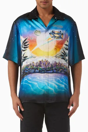Casablanca La Premonition Shirt in Silk Satin
