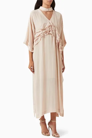 Twinkle Hanspal Nadia Frill Kaftan-style Dress in Crepe