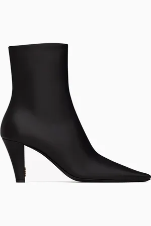 Saint Laurent Jill 75 Ankle Boots in Smooth Leather