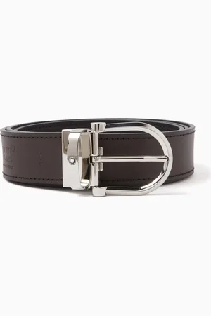 Montblanc Reversible Horseshoe Buckled Belt in Leather, 35mm