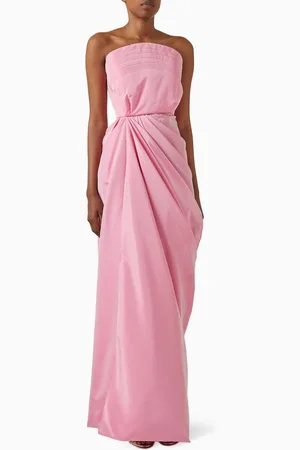 Tuvanam Draped Gown in Taffeta