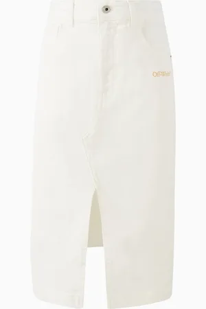 OFF-WHITE Bookish Skirt in Cotton Denim