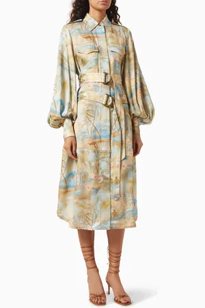 ZIMMERMANN Illuminate Cargo Midi Dress in Viscose