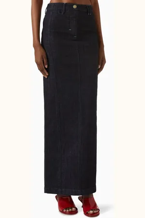 Jacquemus La Jupe de-Nimes Midi Skirt in Denim