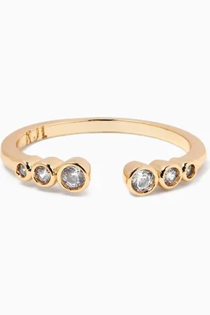 Kenneth Jay Lane Dainty Open Ring in -plated Brass