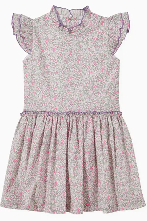 La Coqueta Filomela Floral-print Dress in Organic Cotton