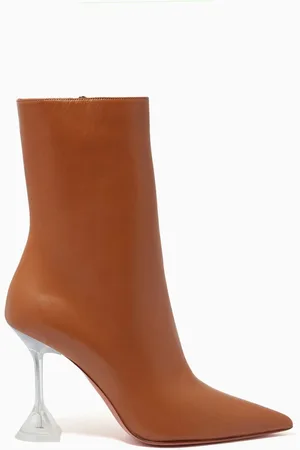Amina Muaddi Giorgia Booties in Nappa
