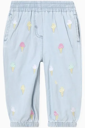 Stella McCartney Ice Cream-embroidered Jeans in Organic Cotton-denim