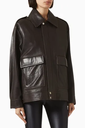 Nour Hammour Drey Jacket in Leather