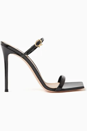Gianvito Rossi 105 Slip-on Mules in Metallic Leather