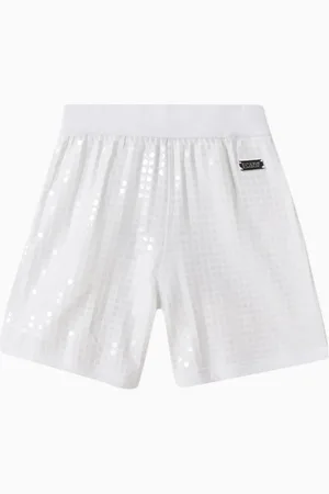 DKNY Logo-plaque Shorts in Sequins