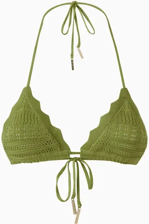 Livy Golden West Triangle Crochet Bikini Top
