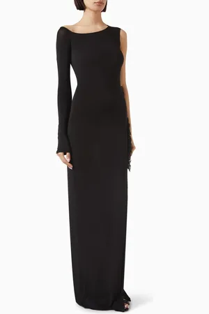 Nensi Dojaka One-sleeve Maxi Dress in Viscose Blend