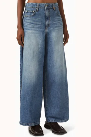 We11 Done Snap Wide-leg Jeans in Denim