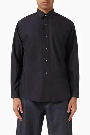 Kaptain Sunshine Regular Collar Shirt in Cotton-silk Twill