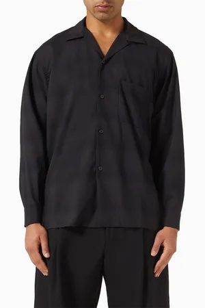 Kaptain Sunshine Open Collared Shirt in Wool