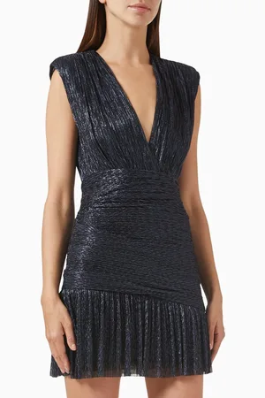 Maje Draped-waist Mini Skirt in Lurex
