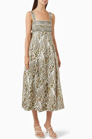 VERONICA BEARD Rye Midi Dress in Linen