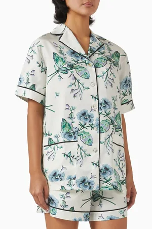 Olivia von Halle Ingo Caldwell Short Pyjama Set in Silk Twill