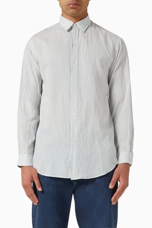 Kaptain Sunshine Striped Shirt in Cotton Gauze