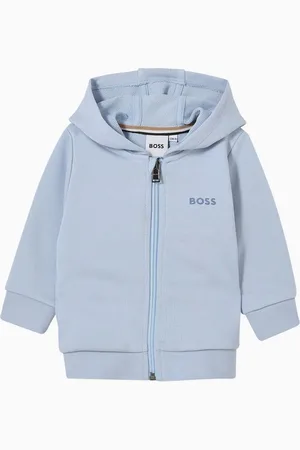 HUGO BOSS Logo Zip-up Hoodie in Cotton-blend
