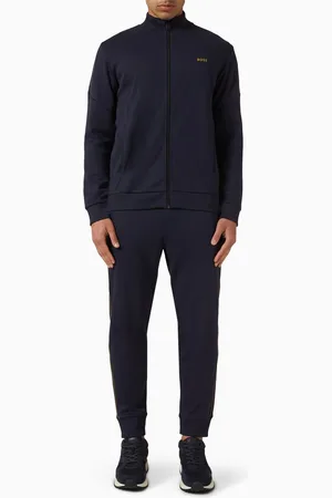 HUGO BOSS Logo Tracksuit Set in Interlock Cotton