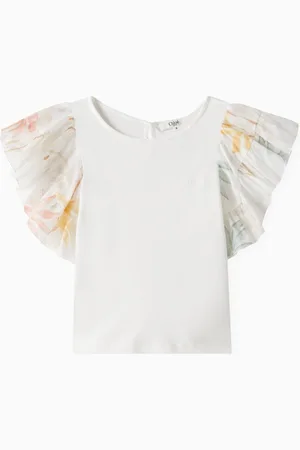 Chloé Ruffle T-shirt in Organic Cotton