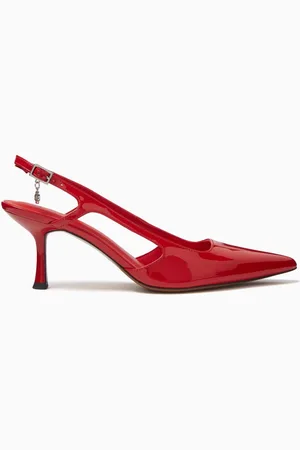 Maje Fryna 70 Slingback Pumps in Patent Leather
