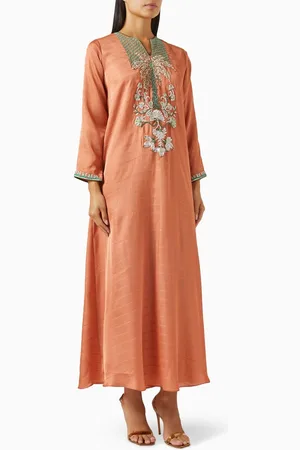 SHATHA ESSA Palm Tree Embellished Maxi Dress