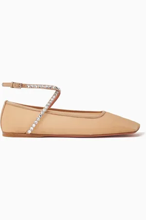 Amina Muaddi Ane Flats in Mesh