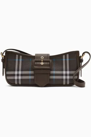 Burberry Sling Bag in Check-printed Leather