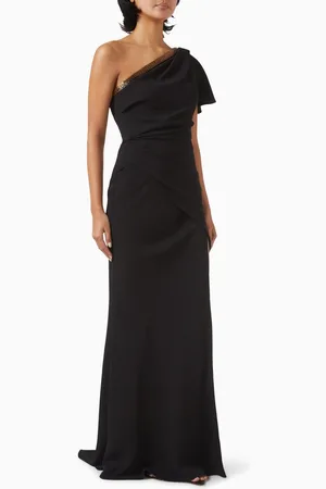 GEMY MAALOUF Embellished One-shoulder Dress in Crepe