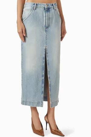 DARKPARK Erika Midi Skirt in Denim