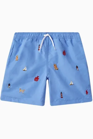 Ralph Lauren Embroidered Swim Shorts in Nylon